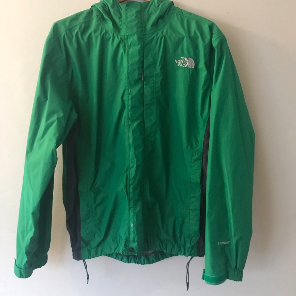Green North Face Rain Jacket